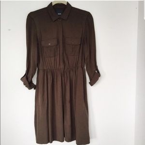 Anthropologie olive green dress